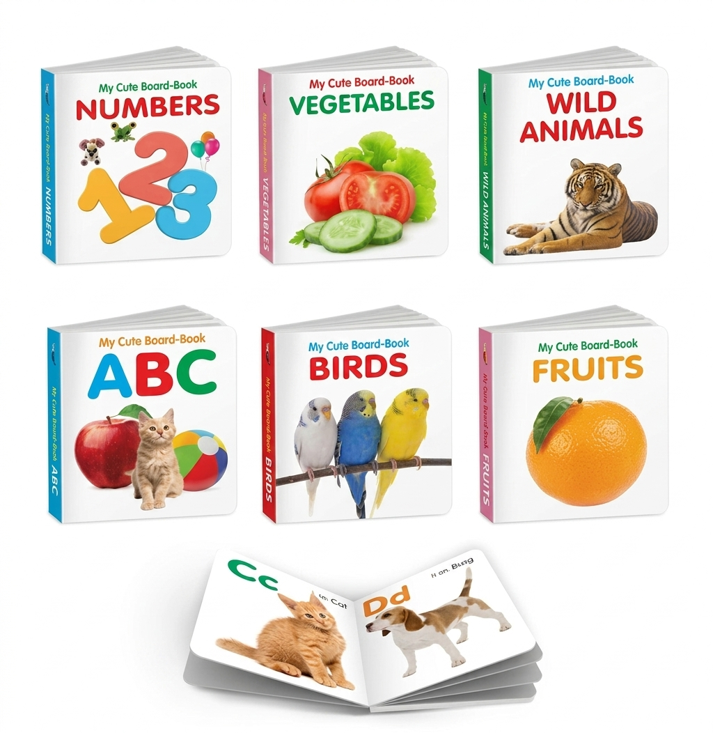 My First Complete Learning Library – 12 Board Books Set for Kids | Early Learning Educational Box for Toddlers (Ages 1–7)