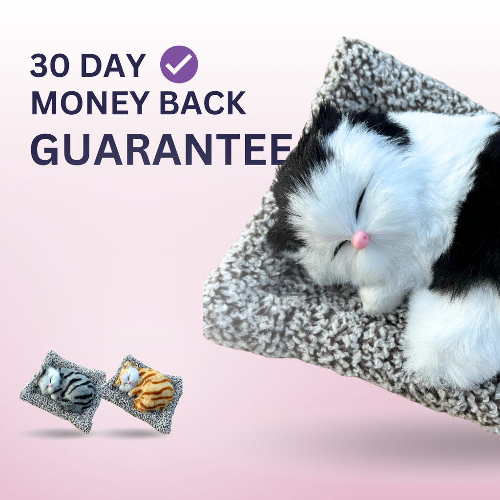 Cute Sleeping Cat Plush Toy with Meow Sound, Heart-Melting Gift for Loved Ones